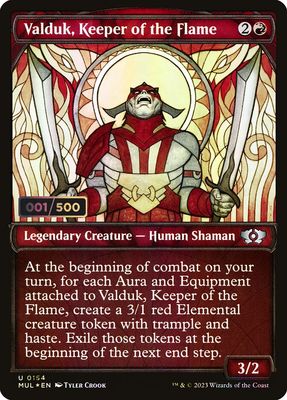 Valduk, Keeper of the Flame (Double Rainbow Foil) (Serialized) MUL_154z