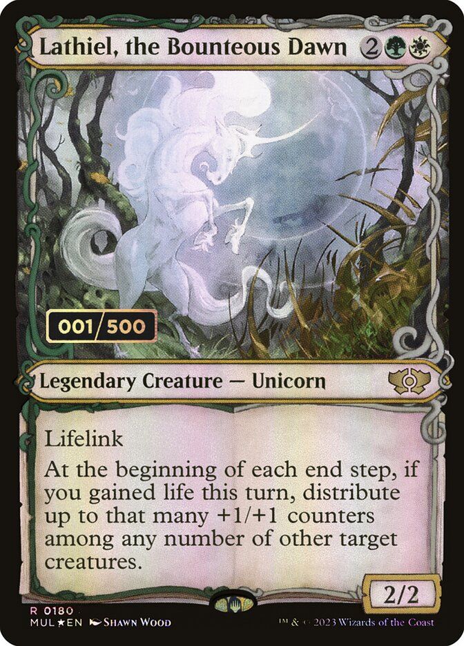 Lathiel, the Bounteous Dawn (Double Rainbow Foil) (Serialized) MUL_180z