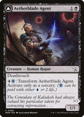 Aetherblade Agent // Gitaxian Mindstinger MOM_88 (Foil)