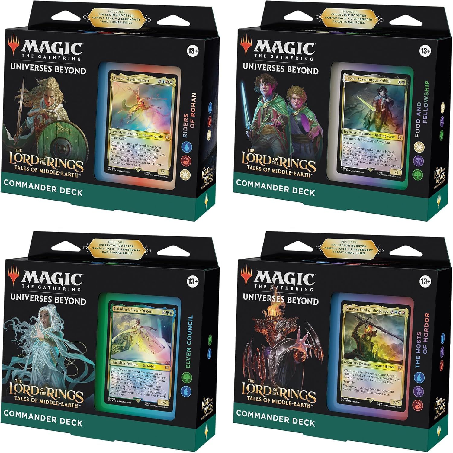 The Lord of the Rings: Tales of Middle-earth Commander  Deck Bundle – Includes Pack of 4 Decks (Sealed)