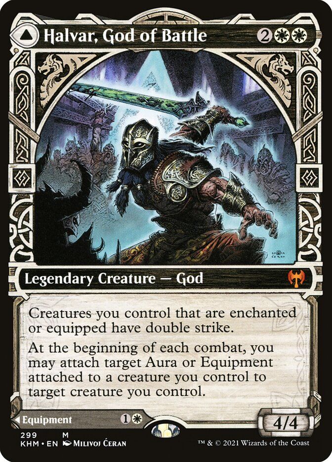 Halvar, God of Battle // Sword of the Realms KHM_299