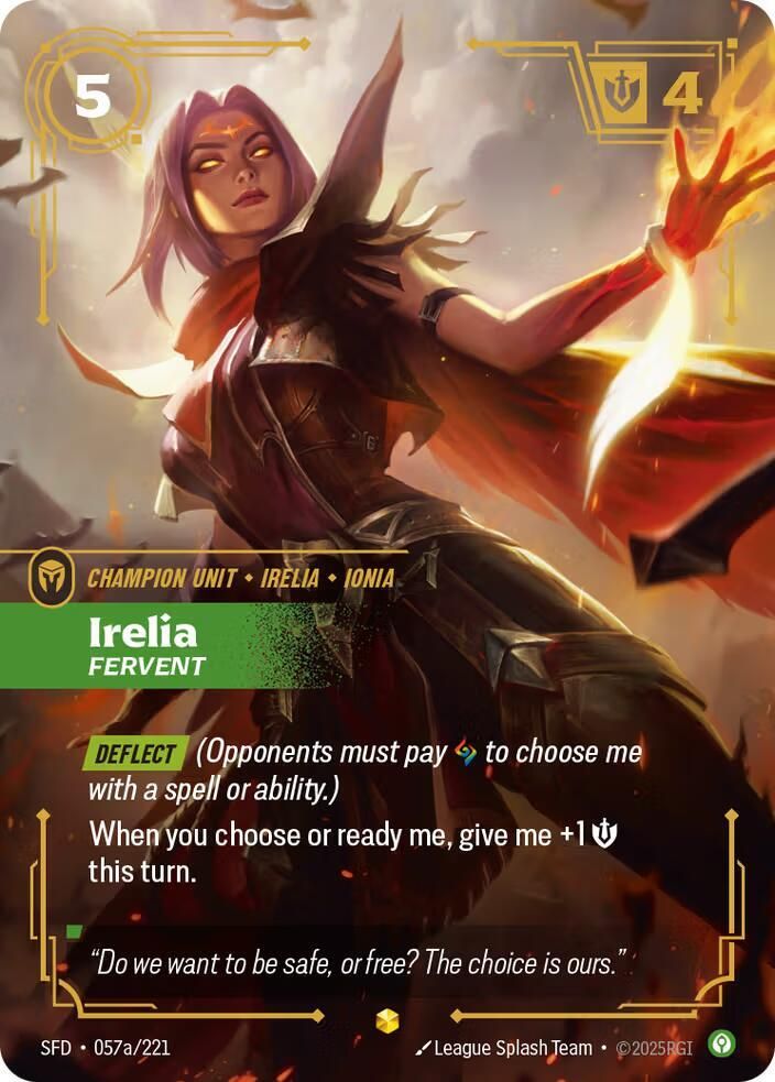 Irelia - Fervent (Foil)(Alternate Art) SFD_57a
