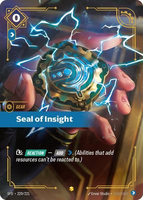 Seal of Insight (Foil)(Overnumbered) SFD_229