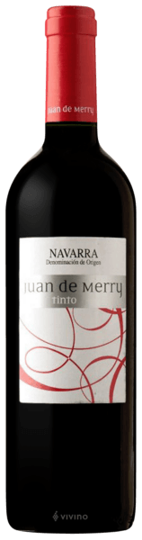 VINO JUAN de MERRY - D.O. NAVARRA  - TINTO - botella 750 cl.