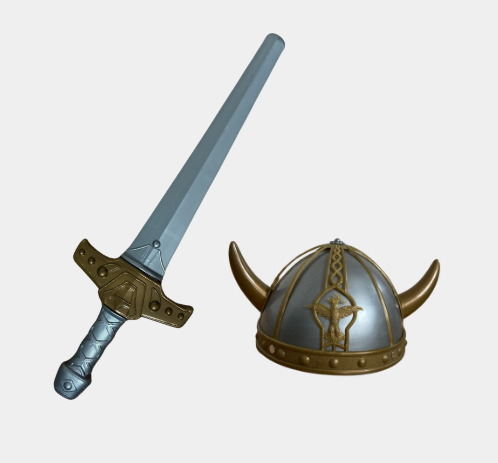Toy Sword and Helmet