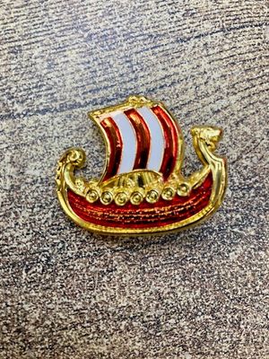 Viking Longship Pin Badge