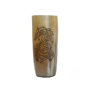 Viking Drinking Cup of Horn Fenrir