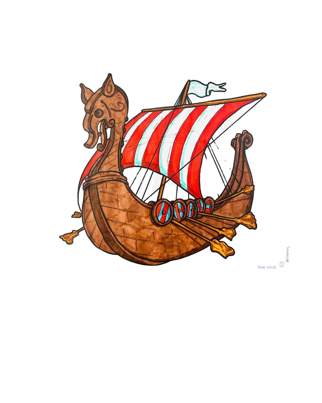 Grim's Great Longship (Print)