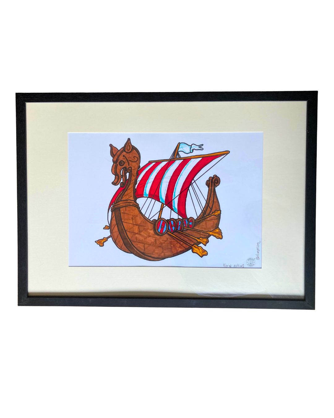 Grim's Great Viking Longship Framed