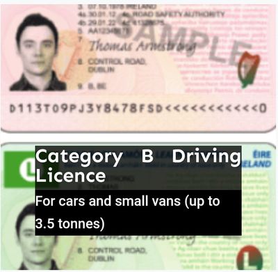 Category B Driving licence