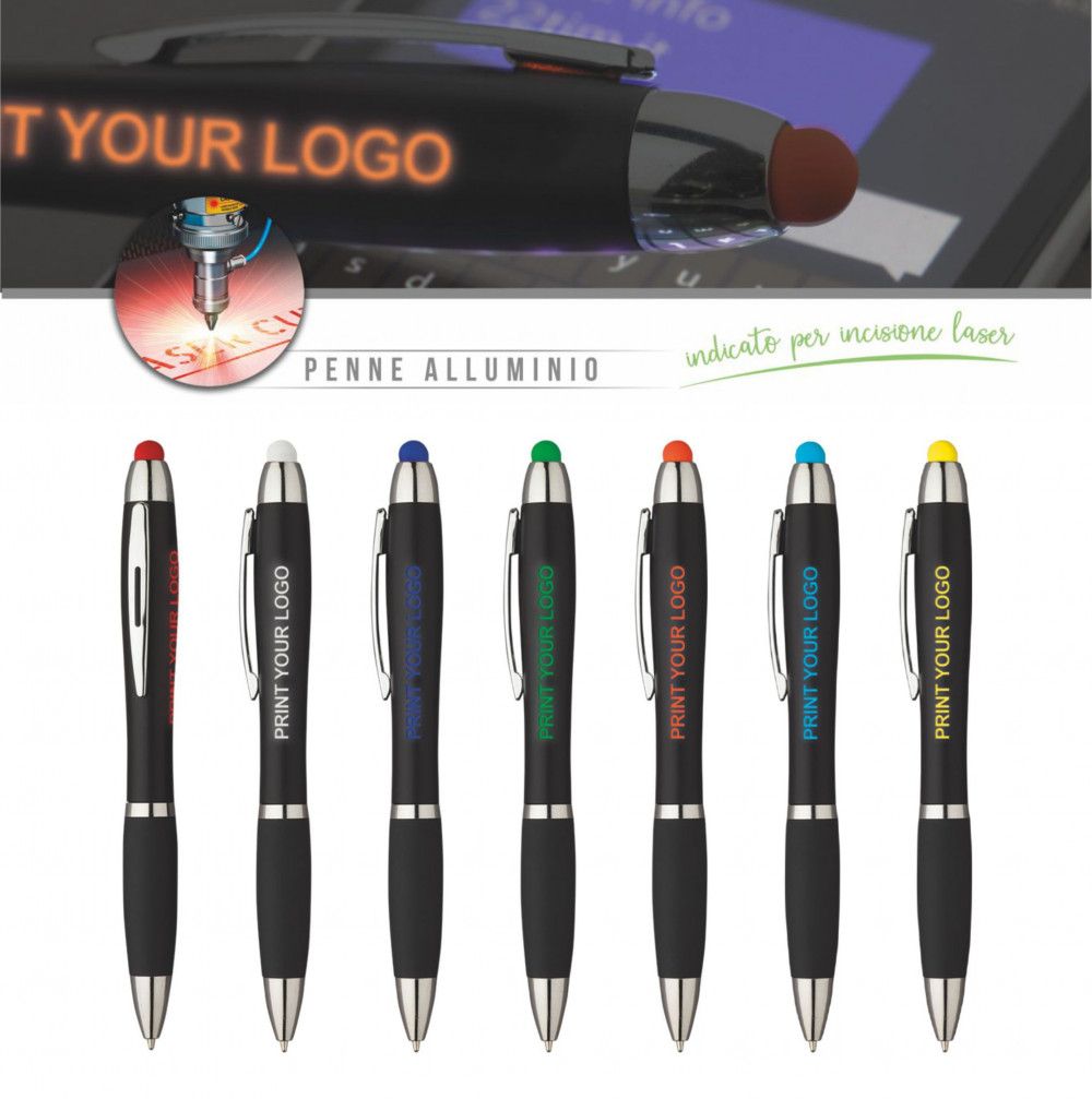 Penne in plastica con logo retro illuminato Neon