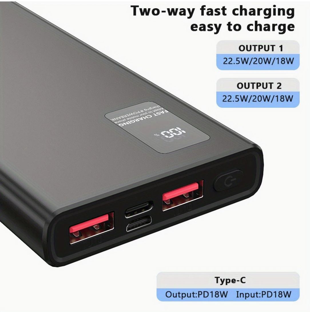 Mobile Power Bank Fast Charging 30000mAh