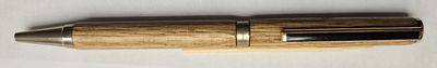 Slim-line pen and pencil set in oak