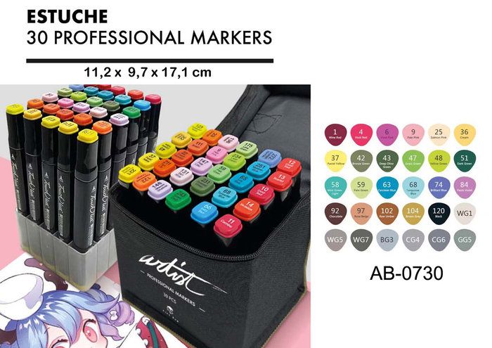 Estuche luxury canvas gama artist 30 colores