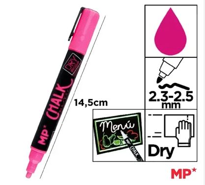 Marcador tiza líuida , limpieza en seco