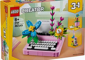 Maquina de escribir con flores 3 en 1