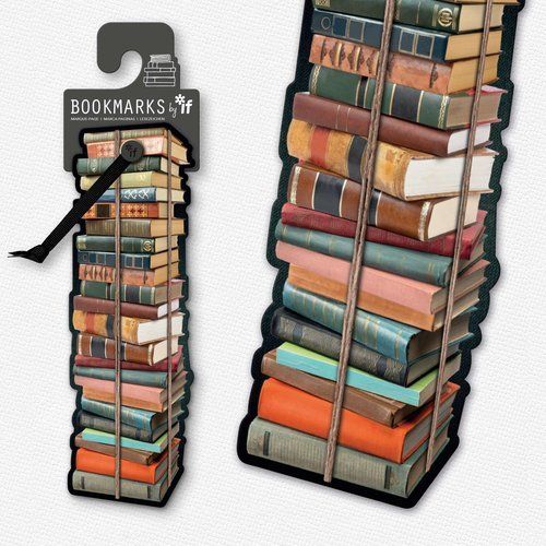 Marcapáginas pila de libros