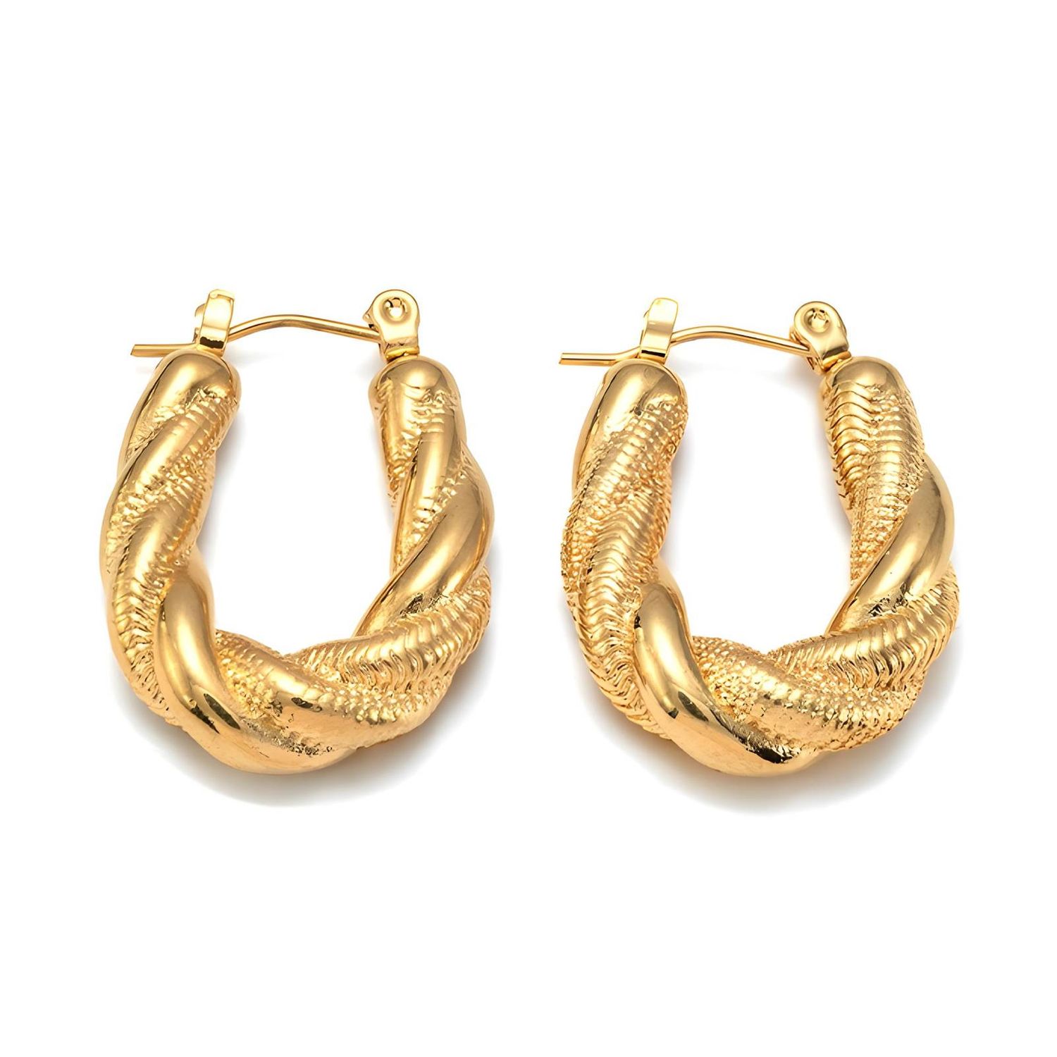Opulent Twist Hoop Earrings