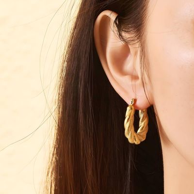 Opulent Twist Hoop Earrings