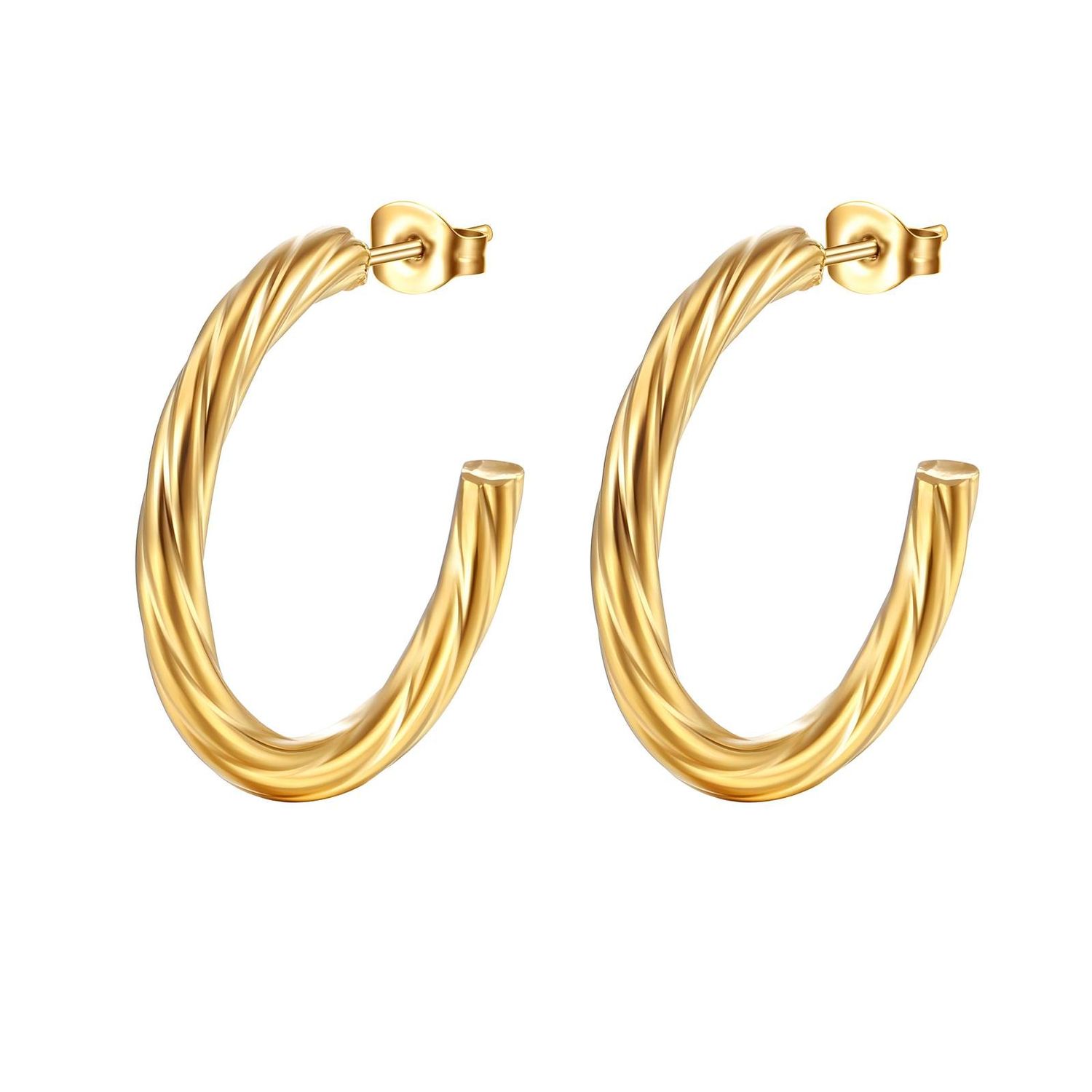 Twisted Hoop Earrings