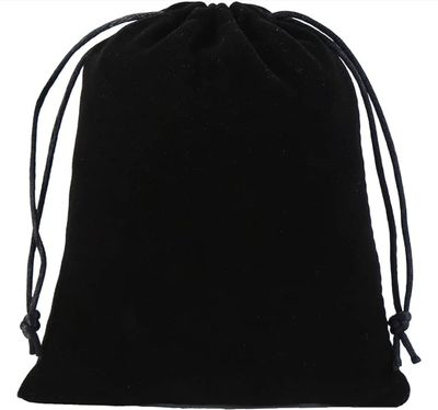 Black Velvet Jewelry Pouch - Medium