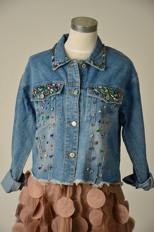 Chaqueta vaquera piedras (2  Piezas)