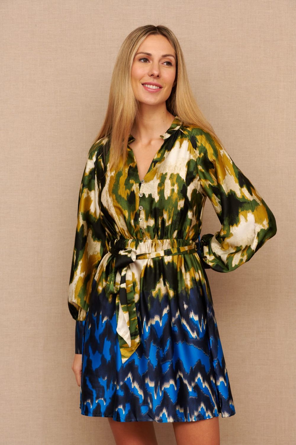 Vestido estampado lazada (4 unidades )