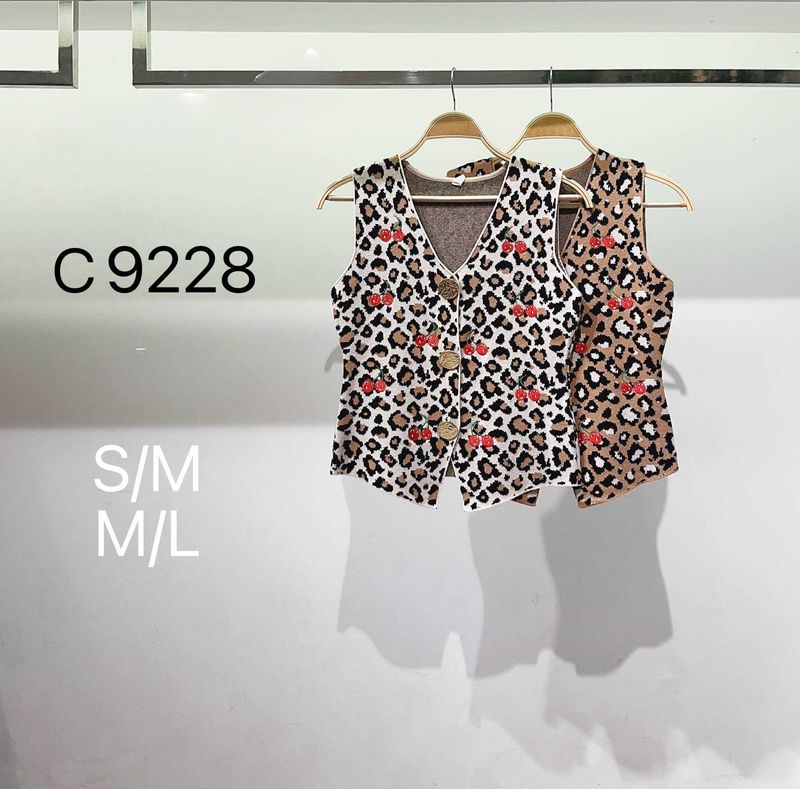 Chaleco punto  print (2 unidades)