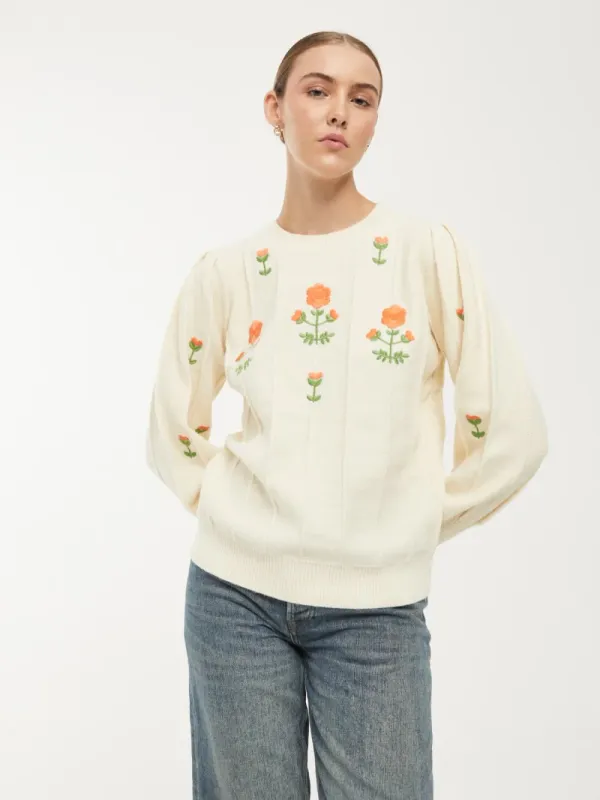 Jersey punto flores (2 piezas)