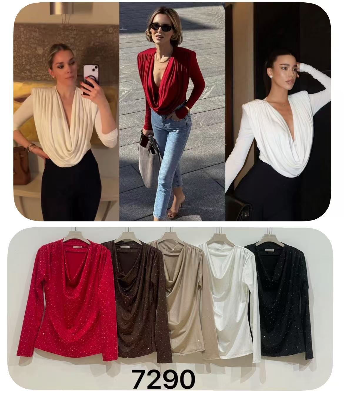 Blusa strass (2 piezas)