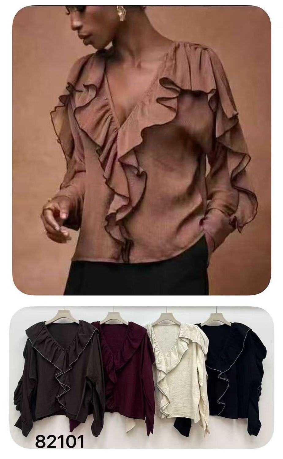 Blusa volantes (2 piezas)