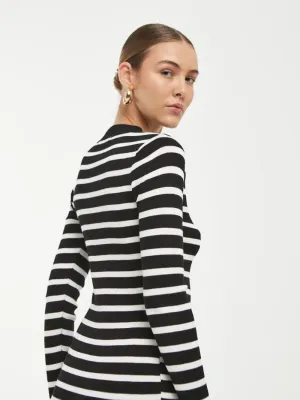 Vestido punto rayas (2 piezas )