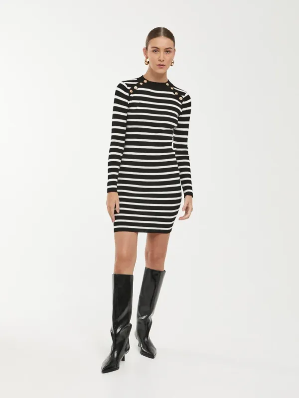 Vestido punto rayas (2 piezas )