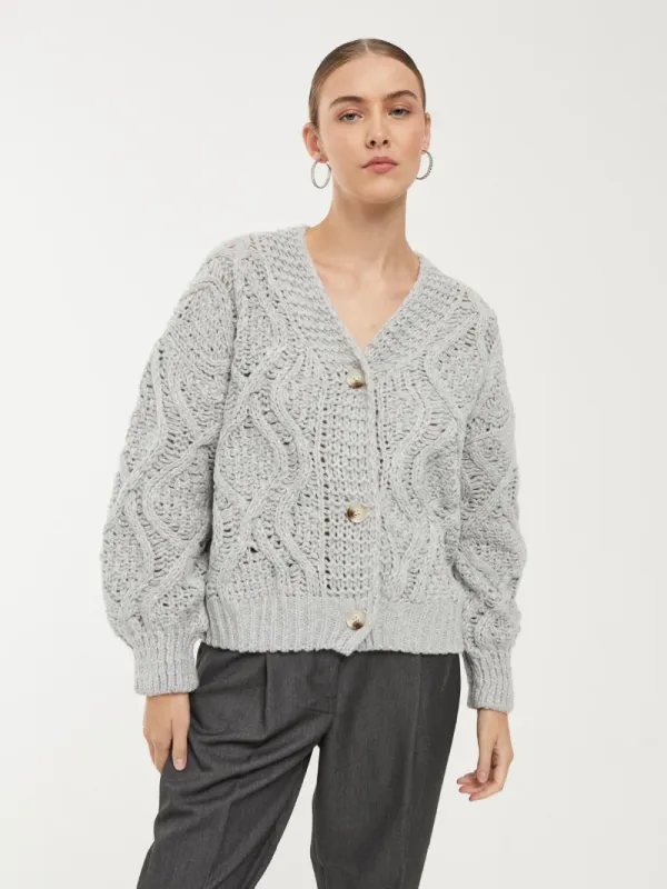 Chaqueta punto grueso (2 piezas )