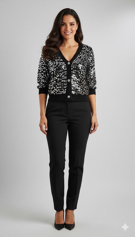 Chaqueta lentejuelas (2 piezas)