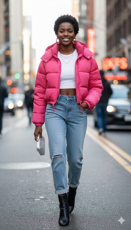 Cazadora acolchada capucha (5 piezas)