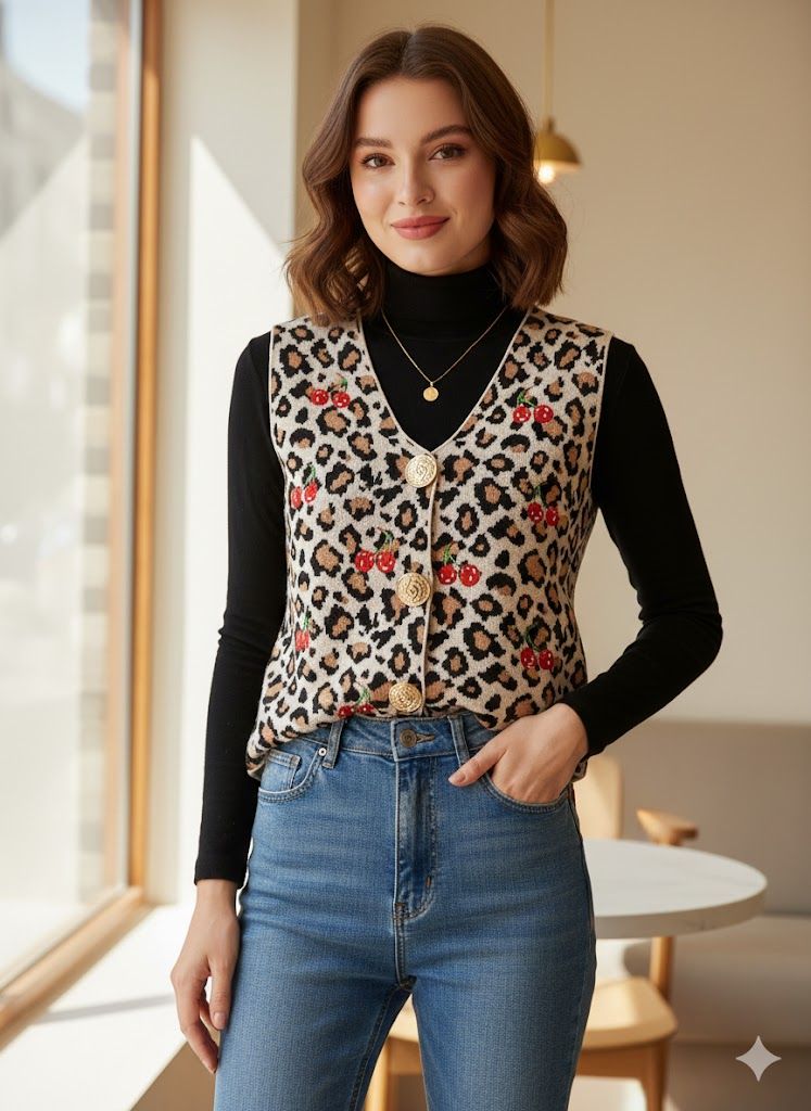 Chaleco cerezas  (2 unidades)