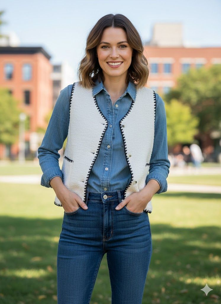 Chaleco borreguito talla grande (4 unidades)