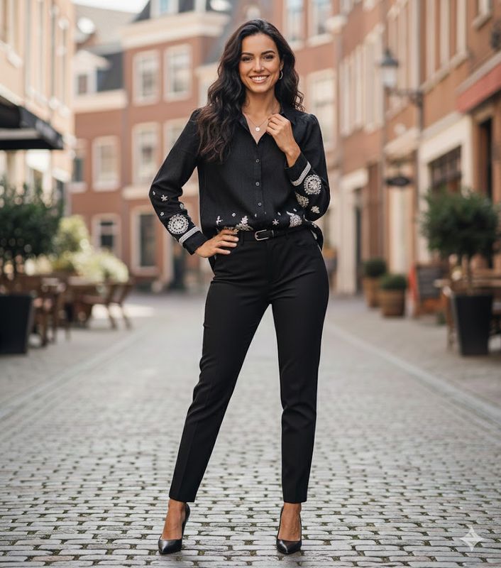 Blusa bordados (3 unidades )