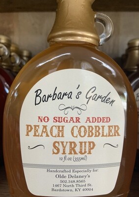 Barbara's Garden No Sugar Added Peach Cobber Syrup 12 oz