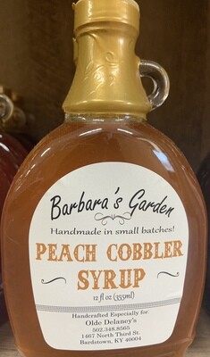 Barbara's Garden Peach Cobbler Syrup 12 oz