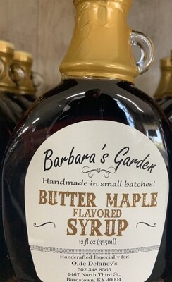 Barbara's Garden Butter Maple Flavored Syrup 12 oz