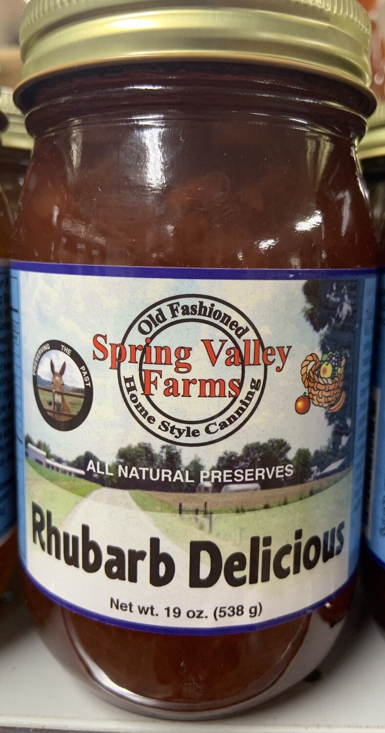 Spring Valley Farms Rhubard Delicious Preserves 19oz