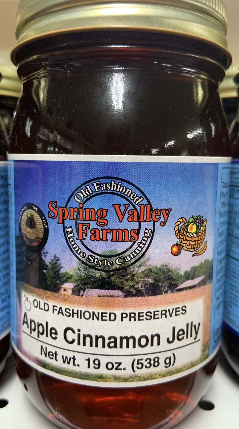 Spring Valley Farms Apple Cinnamon Jelly Preserves 19oz