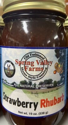 Spring Valley Farms Strawberry Rhubard Preserves 19oz