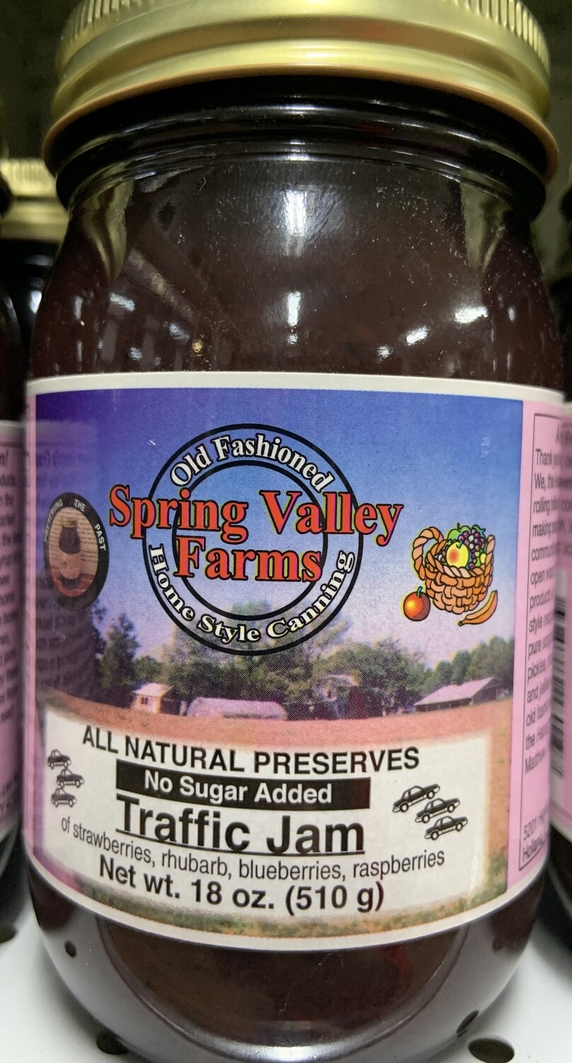 Spring Valley Farms No Sugar Added Fruit Juice Sweetened Traffic Jam 19oz