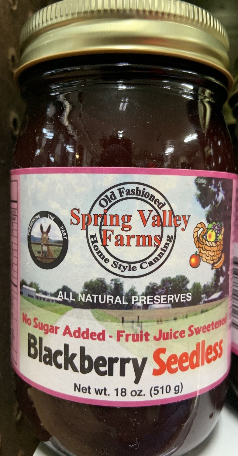 Spring Valley Farms No Sugar Added Fruit Juice Blackberry Seedless19oz