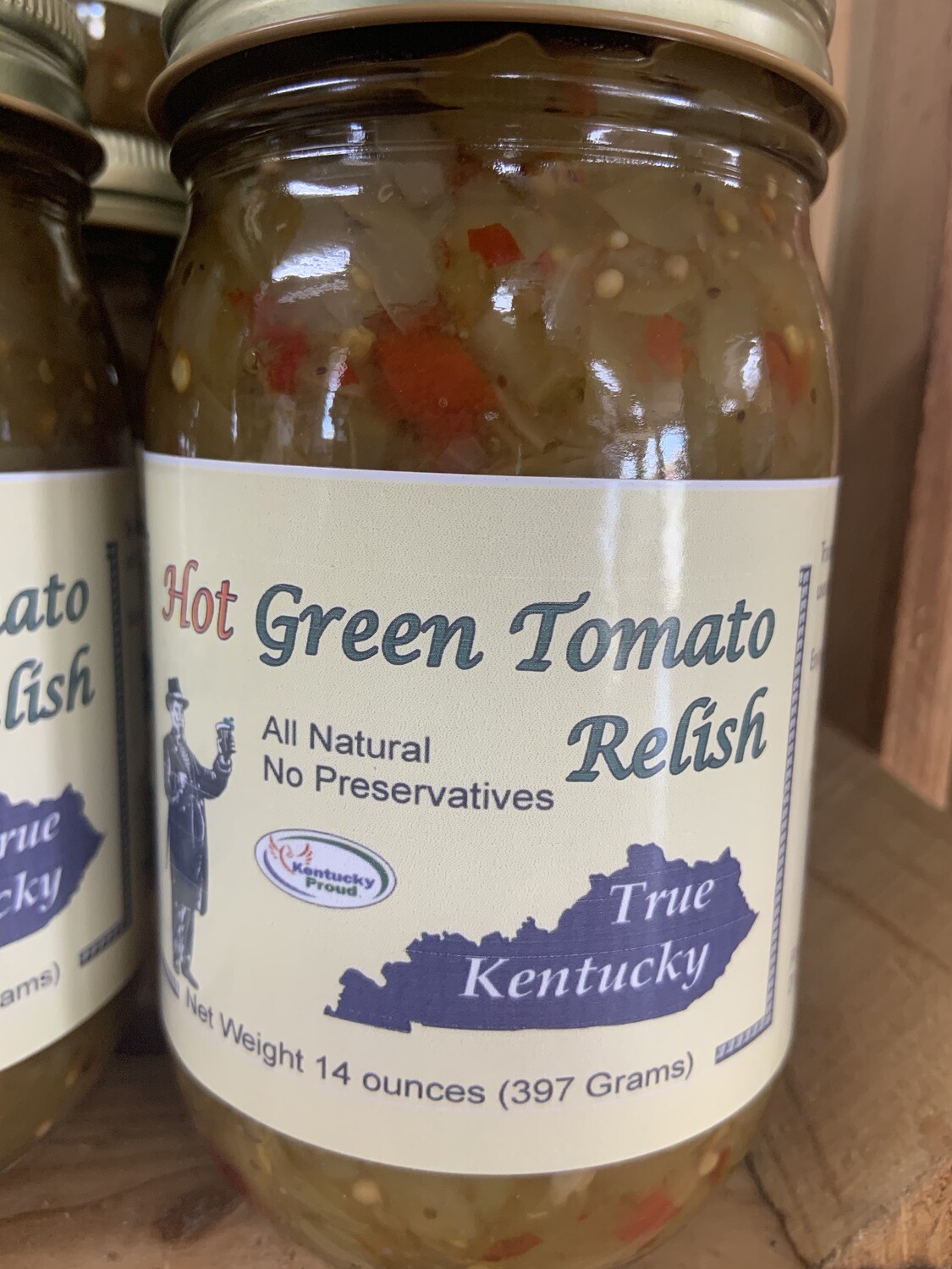 True Ky Hot Green Tomato Relish 16oz