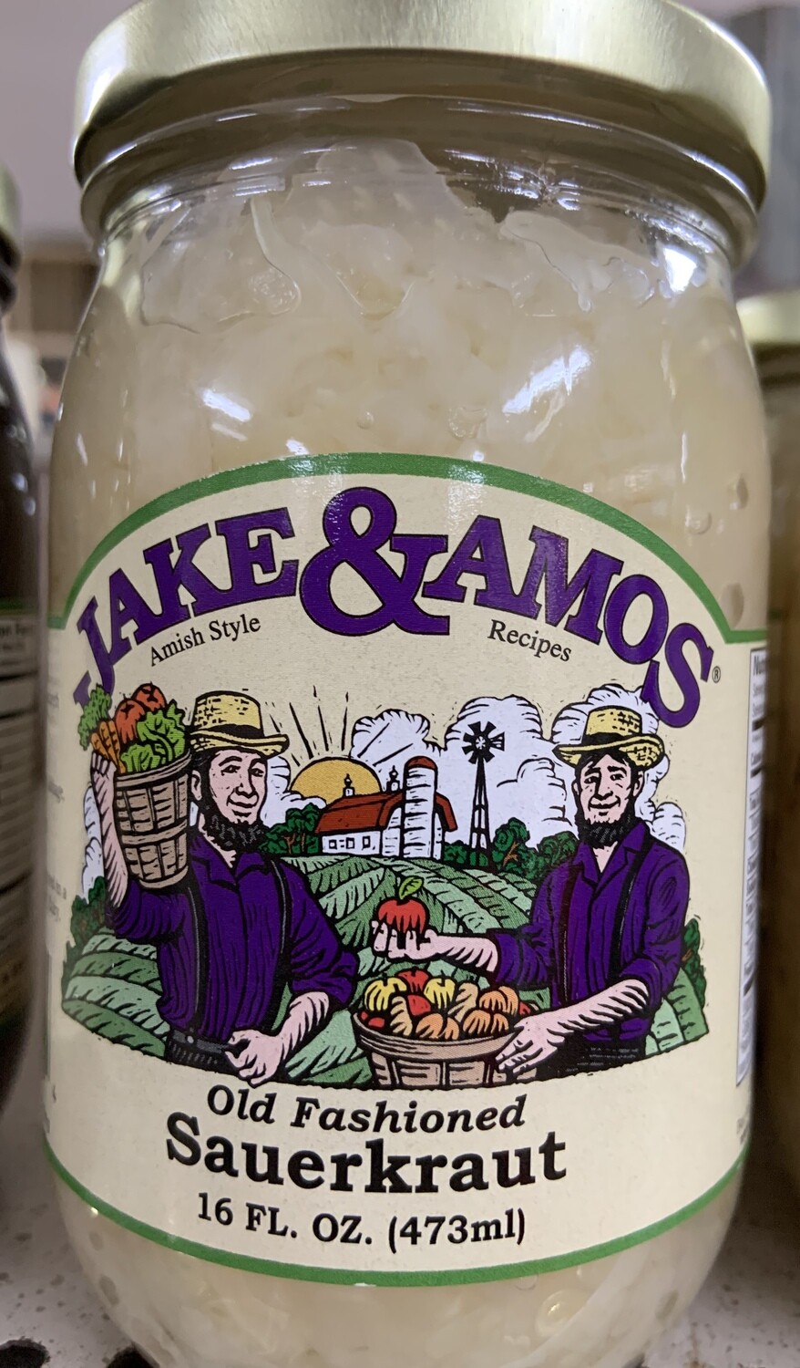 Jake & Amos Old Fashioned Sauerkraut 16oz