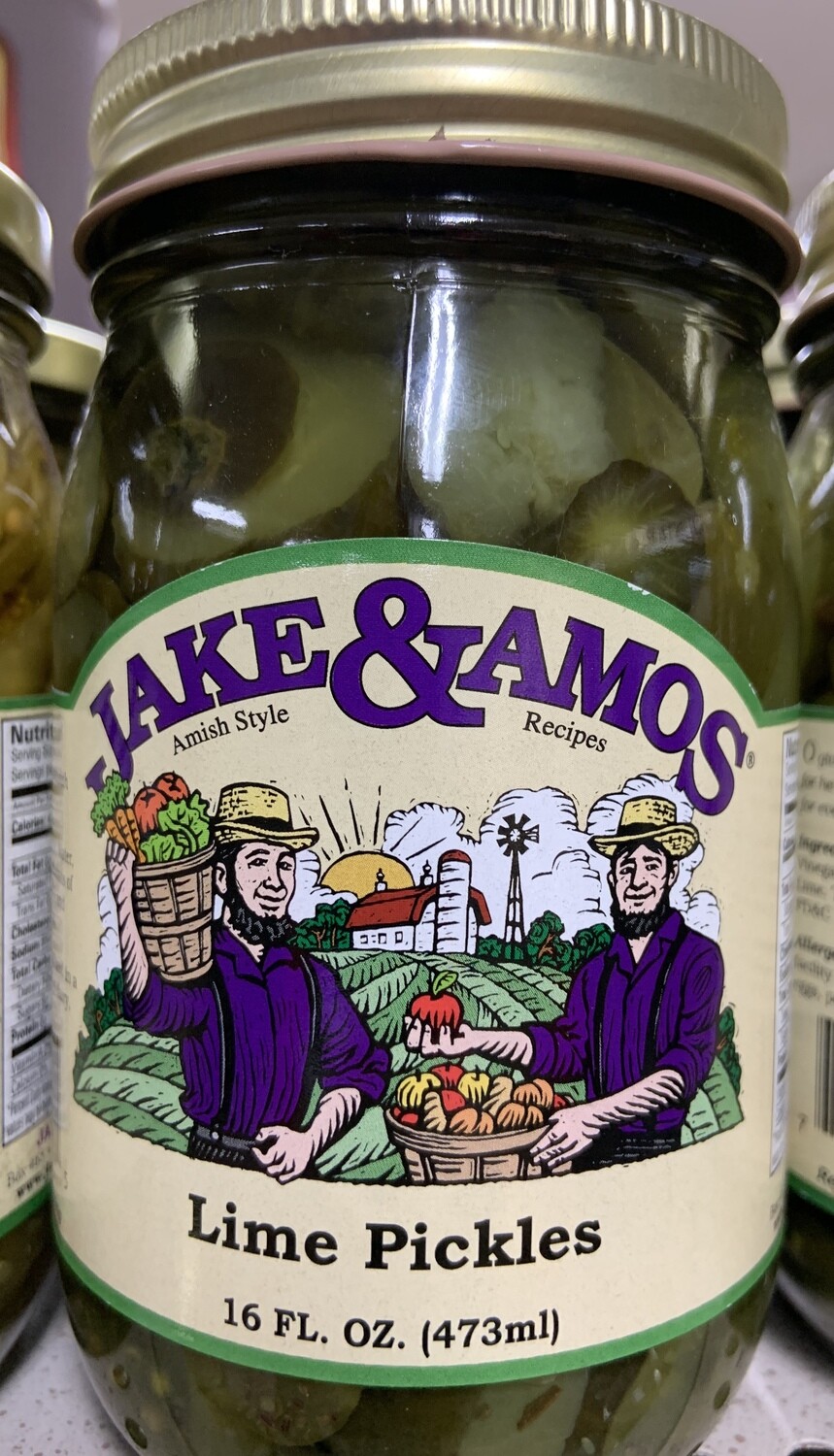 Jake & Amos Lime Pickles 16 oz